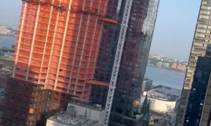 Crane catches fire on top of Midtown high-rise under construction