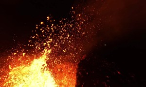 Lava-Proof Drone Zooms Over Active Eruption