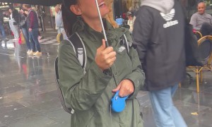 Rain Does Not Stop Cat From Going Out