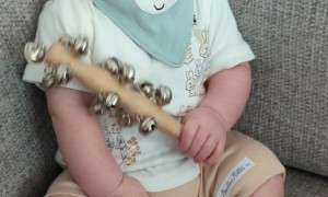 Baby Bonks Himself With Bells