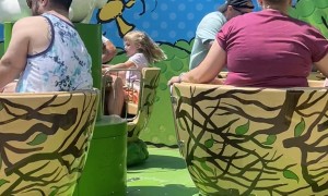 Dad Spins Teacup Ride Into Overdrive