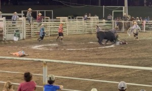 Woman Knocked Unconscious By Bull at Rodeo