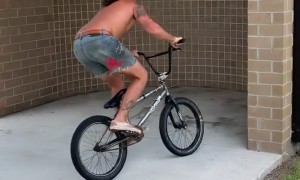 BMX Wallride With Spinning Flourish