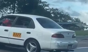 Disoriented Driver Zig Zags Off Road