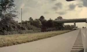 Convertible Tire Blowout on the Interstate