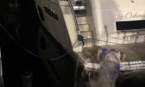 Off Of The Dock, And Into The Water