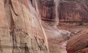 Waterfalls Down The Canyon Walls