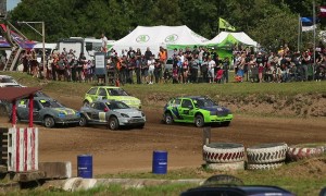 Racing Autocross Car Rolls Out Of Control