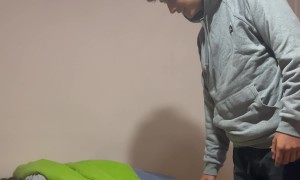 Waking up little brother after months apart.