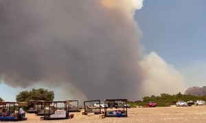 Wildfire Smoke in Kiotari, Greece