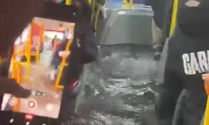 City Bus Floods in Buenos Aires