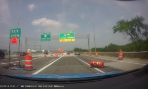 SUV Crashes Into Construction Cones While Trying to Exit Highway
