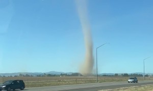 Huge Dust Devil Off The Highway