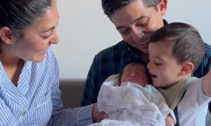 Brother Meets Baby Sister for the First Time