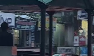 Burning Commercial Vehicle Blocks Traffic