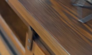 When Your Son Finds the Cable Slot on Your TV Stand