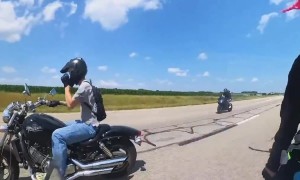 Motorcyclists Share Gummy Worms