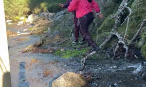 Two Women Fall into Creek and Laugh It Off