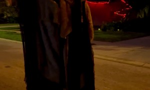 Creeping Out the Neighbors With a Homemade Halloween Costume