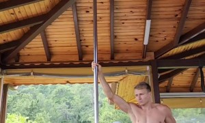 Freestyle Pole Dancing With a Chair