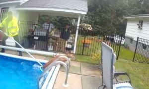 Police come to the rescue of a wayward deer