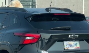 A Sun Woof Peeking Out Of The Sunroof