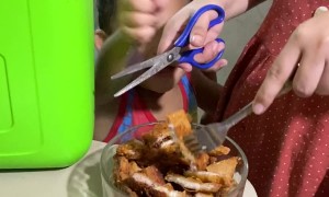 When Your Son Tries to Sneak a Bite