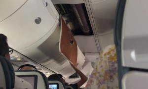 Ceiling Panel Fail On Airplane