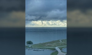 Water Spout on Lake Michigan
