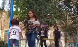 Friends Fall Off Swings Together