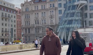 Tourist Tumble When Faced With Bike