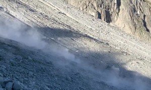 Hikers Witness Rockslide in Switzerland