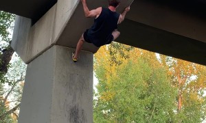 Urban Climbing A Pedestrian Bridge