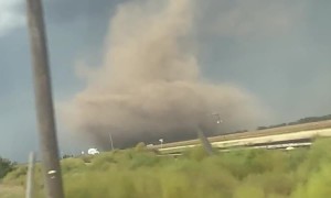 Tornado Filmed From Kansas Highway