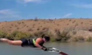 Jet Skier Edits Out Leg For Flying Effect