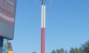 Riders Stuck In The Sky At Amusement Park