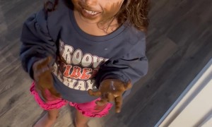 Mini Makeup Artist Makes A Mess