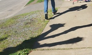 Girl Biffs It on Scooter