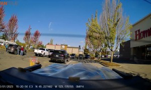 Runaway Cart Collides With Pickup