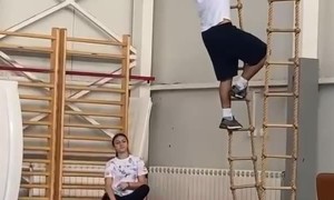 The Wrong Way to Get Off a Rope Ladder