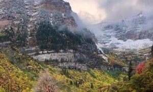 Driving through the mountains in Utah is a mesmerizing scenery 