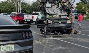 Driver Defies the Laws of Gravity