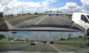 Dashcam Captures Rear-End Collision on Texas Highway