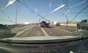 Road Debris Thrown At Windshield