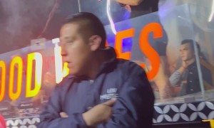 Handheld Smoke Machine Sends Woman Flying