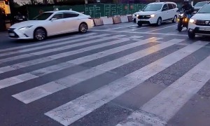 Perfect Moon Photograph From Pedestrian Crossing