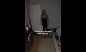 Woman swears she will not wake up the kids with her 'silent' cartwheel 