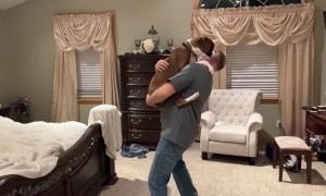 Man And Dog Reunite After Work