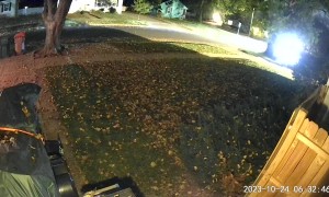 Vehicle Flips After Hitting Parked Car On Residential Street