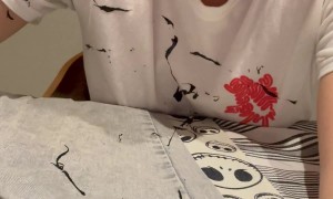 Pants Paint Pops Open